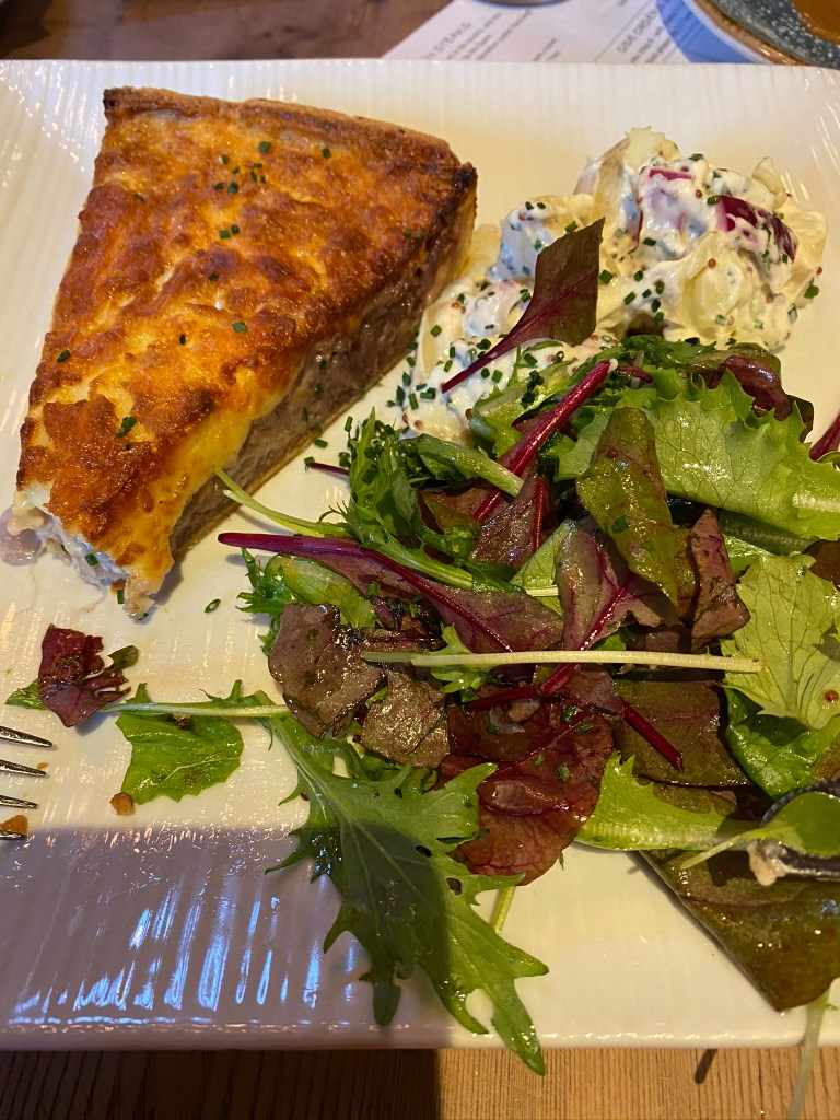 Cheese & balsamic onion quiche!